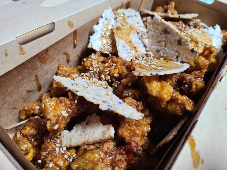 바삭 누룽지 치킨 - 노랑통닭 무거점, 포장 할인, 요일행사 후기