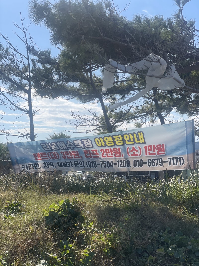 김녕해수욕장 야영장 화장실 야영장 가격 편의점 정보공유해요