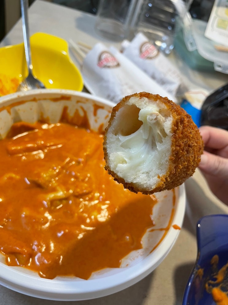  명량 핫도그 떡볶이 로제핫볶이 세트 : 로제떡볶이+핫도그3종