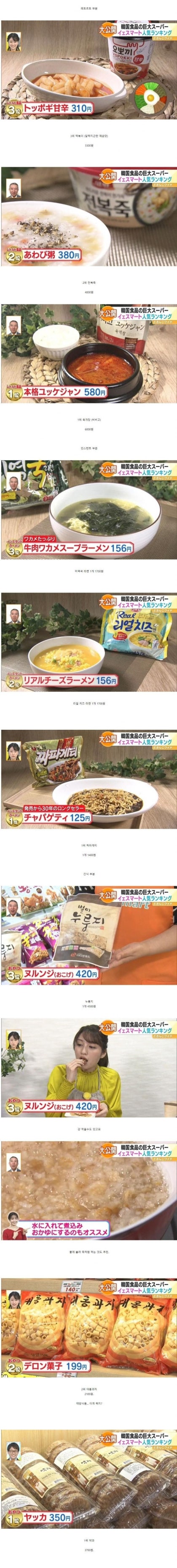 일본 대형마트 한식 코너 판매 순위 : 네이버 블로그