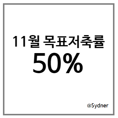 11월 목표 저축률 : 50%