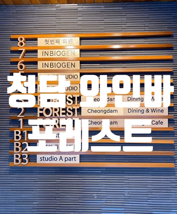  압구정로데오카페 제대로 핫플예감 포레스트청담