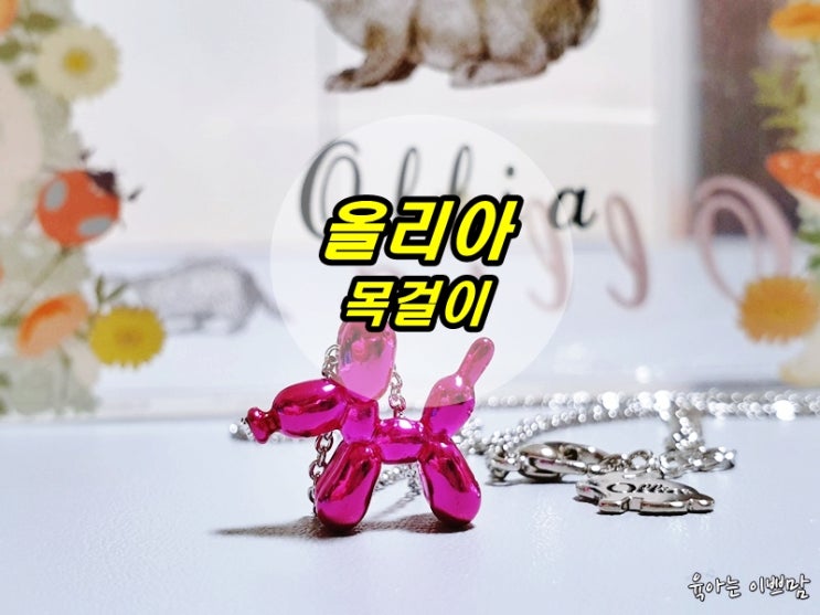  독특한 목걸이, 풍선강아지목걸이, 올리아강아지목걸이로 데일리에 포인트하기