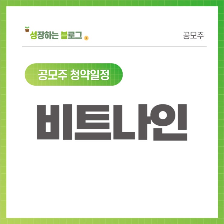  비트나인 공모주 청약 일정 11월 01~02일