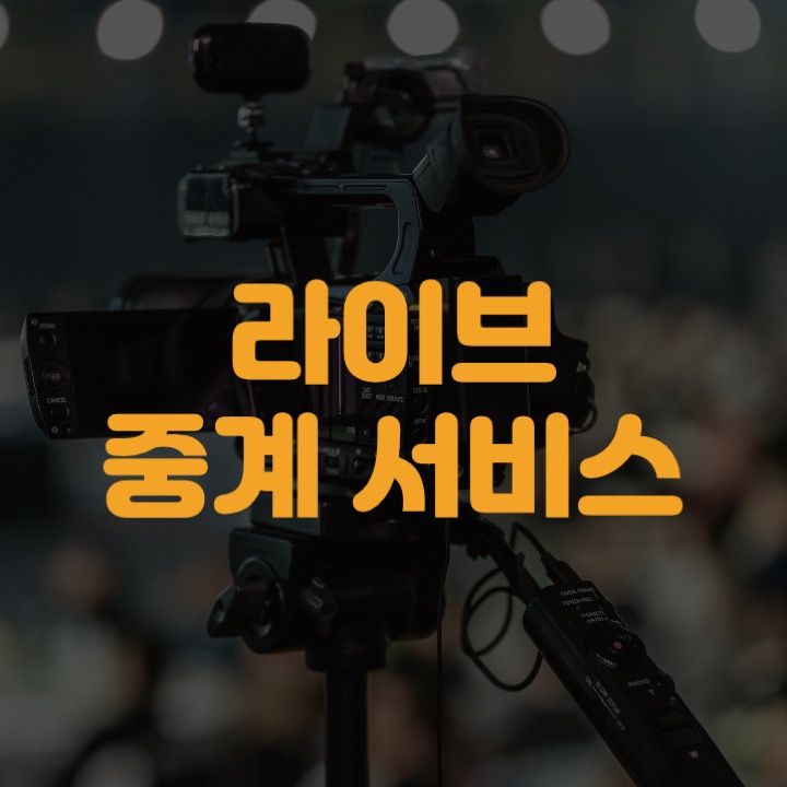 라이브 중계 서비스: 고사양 라이브 인코딩 장비 대여 및 기술 지원 서비스