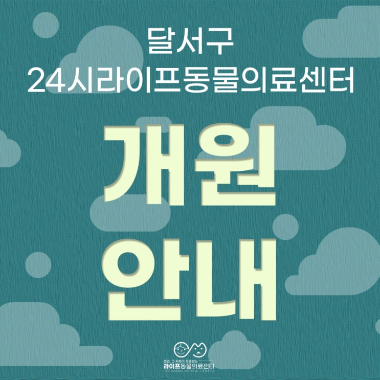 달서구 24시라이프동물의료센터 개원합니다