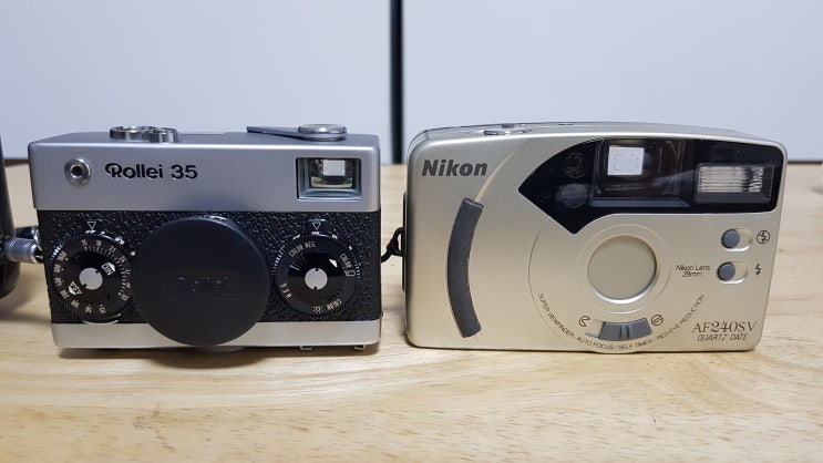 오래된 니콘 자동 필름 카메라(AF240SV)-수리해서 잘 쓰고 있어요~! (feat. 건대 아날로그 공간)