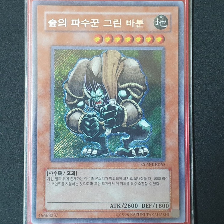  [유희왕] 카드 수집 정산 - 숲의 파수꾼 그린 바분(ESP3-KR063)