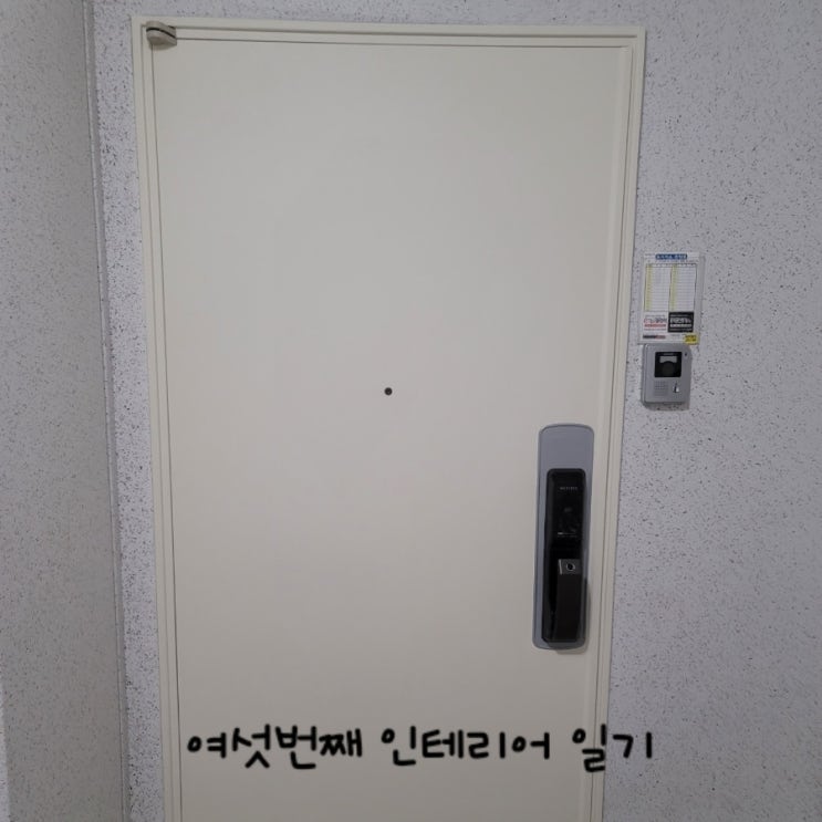  인테리어 일기(6)_ 현관문, 문선 시트지작업 / 중문 유리설치