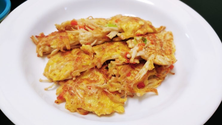  아빠표 요리, 아빠표 집밥 : 10분 초간단 팽이버섯 전 요리~