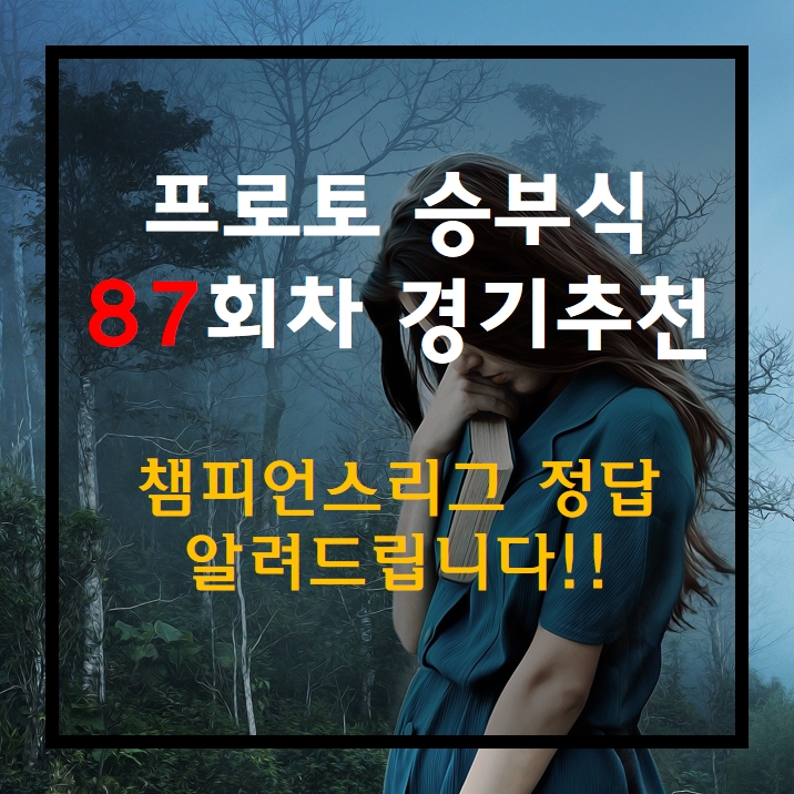  스포츠토토 프로토 승부식 87회차 무료 경기 추천 유럽대항전