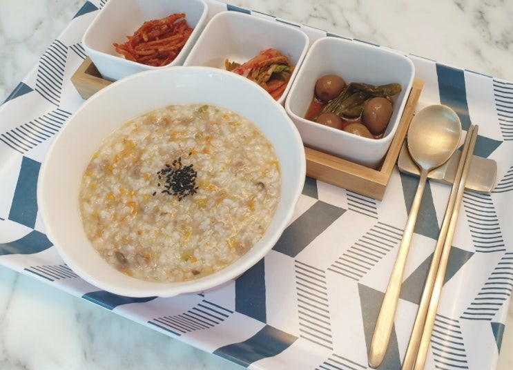  소고기 야채죽 만드는법 오쿠로 손쉽게 만들어요