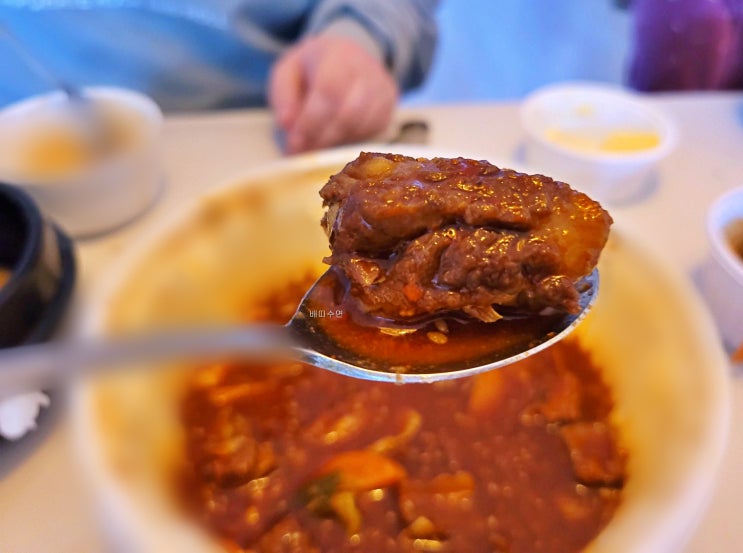  울산 호계 밥집 매운 동인동 찜갈비 정안정 (배달편)