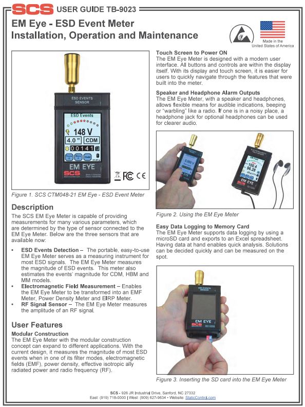  ESD Event meter (HBM, MM, CDM)