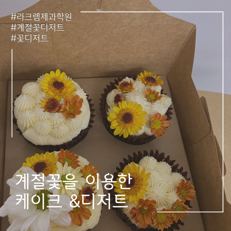  재창업교육! 계절 꽃을 이용한 디저트만들기!