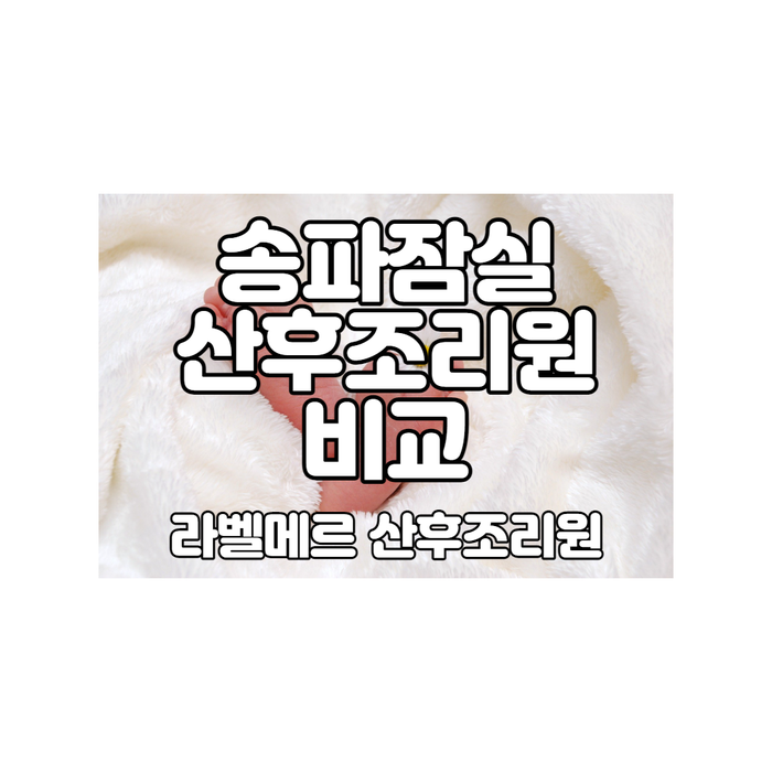  짧은 임신과 유산 - 9. 송파/잠실 산후조리원 비교(+가격), 라벨메르 산후조리원