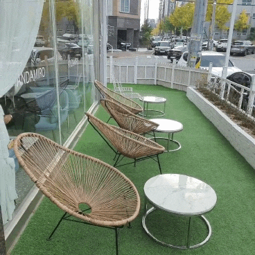  천안 두정동 카페 안다미로 애견 동반카페, 야외테라스