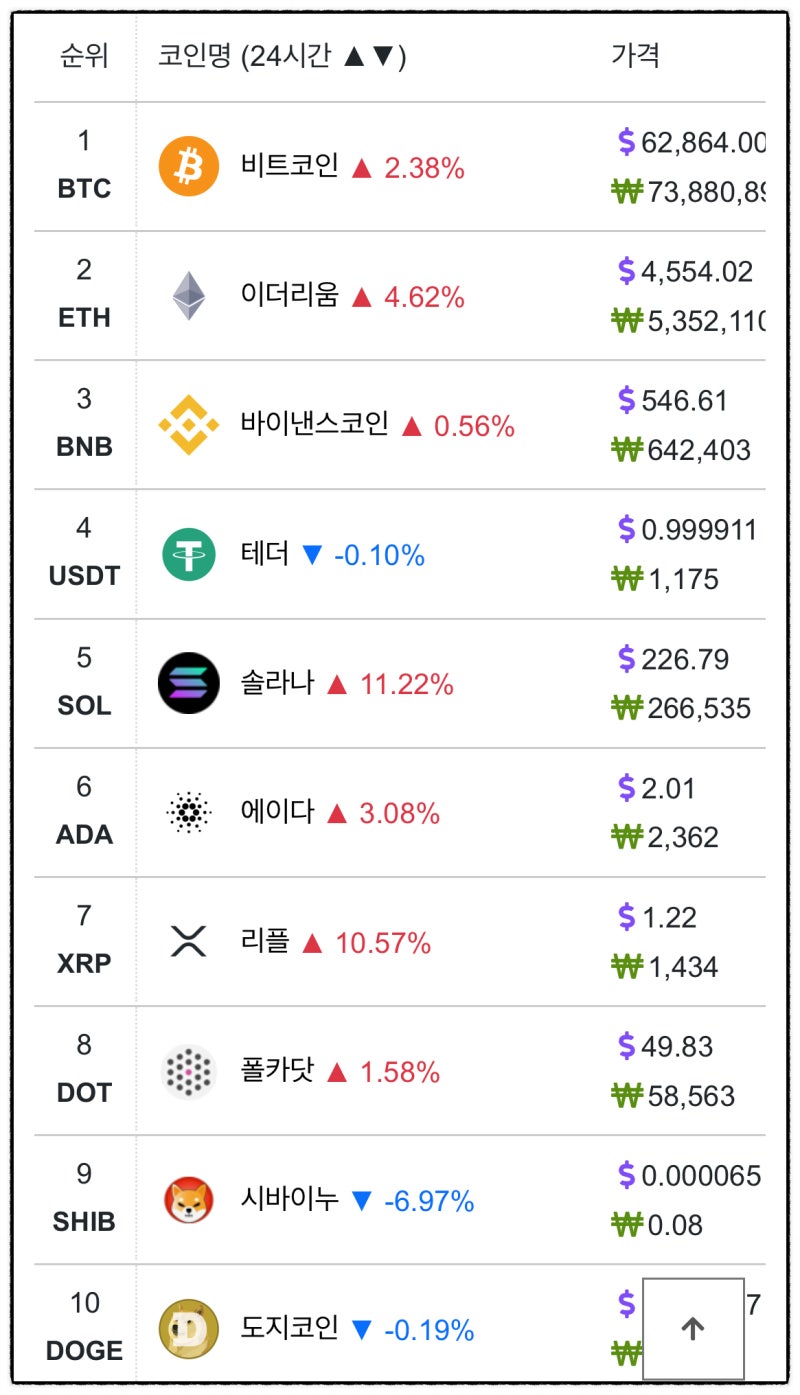 솔라나 , 리플넘어 에이다 시총도 제치고 가상화폐 시총순위 5위 등극! 바이낸스코인 시총 추월은 시간문제! : 네이버 블로그