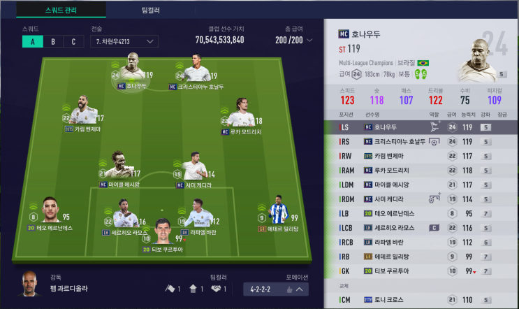  피파온라인4 레알 스쿼드 : 700억 돌파기념