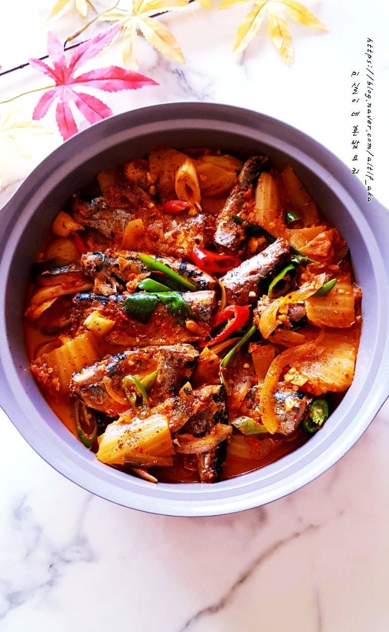 꽁치통조림 김치찌개 만드는법 꽁치김치찜(꽁치찜) 황금레시피 꽁치요리