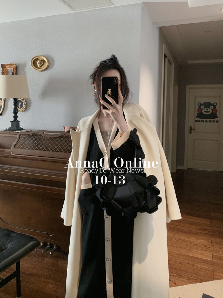 Qian Meixi French Retro Knit Dress 암 기질 Gentle Little 향기 롱 Skirt Winter New