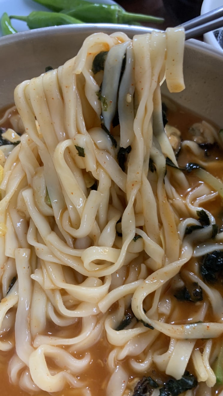 동해시 맛집 쌀쌀할땐 장칼국수 옥이네칼국수