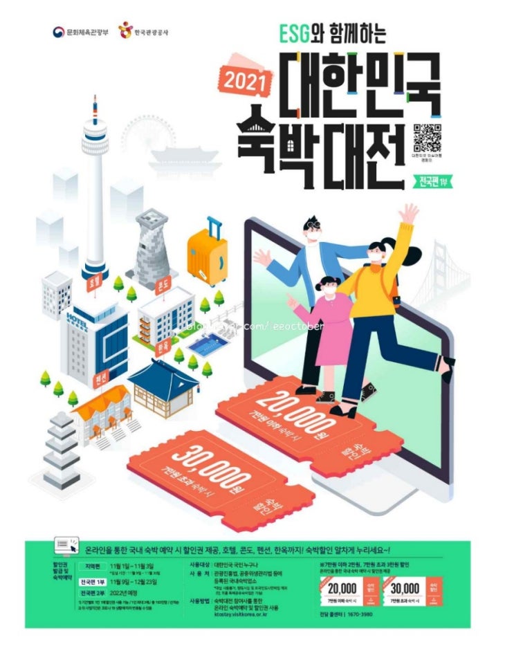  2021 대한민국 숙박대전 전국숙박할인권 받으세요