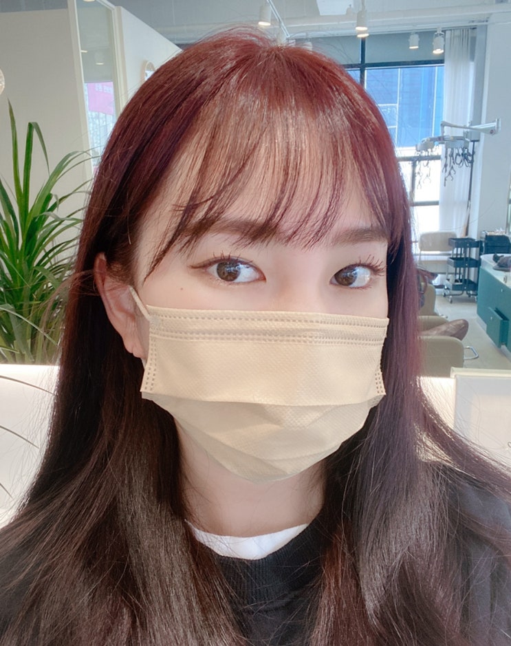  동남지구 용암동 미용실 살롱순간에서 기분전환 레드브라운 염색 했어요