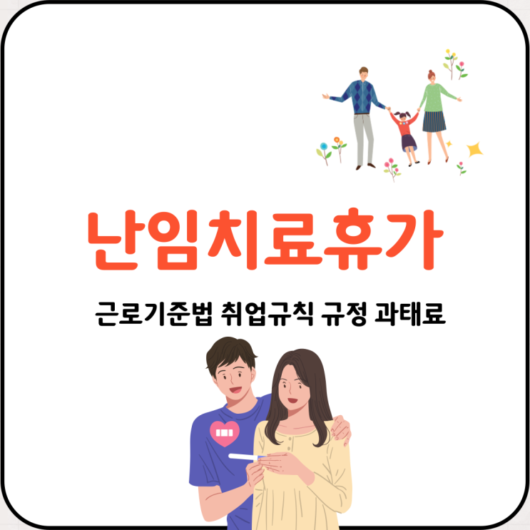  난임치료휴가 근로기준법 취업규칙 규정 과태료