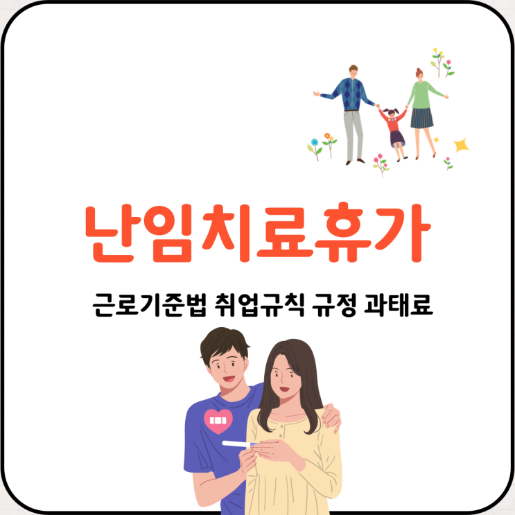 난임치료휴가 근로기준법 취업규칙 규정 과태료