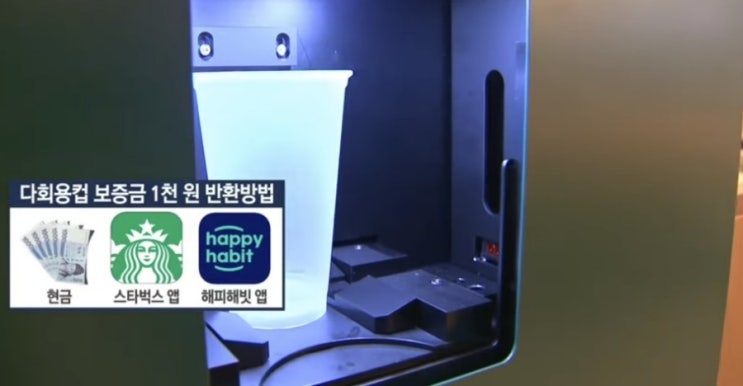 스타벅스 일회용 컵 없어지고 다회용 컵이~ 반납후 재활용 보증금은 어떻게 환불받을까?