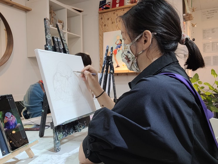  신사 논현성인미술학원 아트아뜰리에 강남점에서 유화 그림배우기