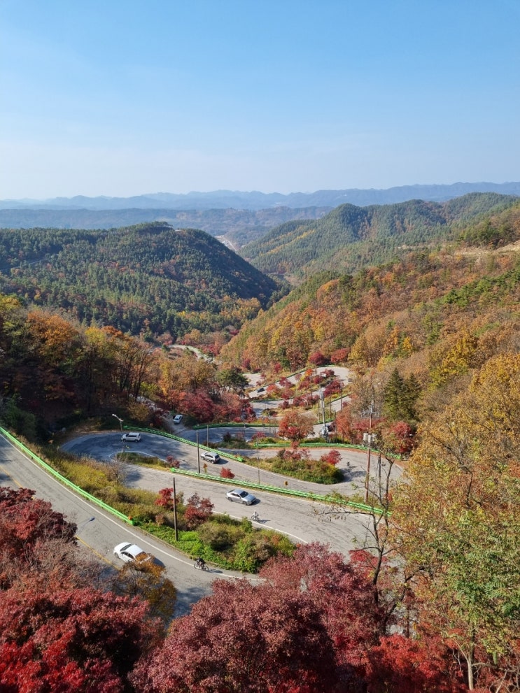  속리산 말티재 전망대, 꼬부랑길 단풍 구경하기