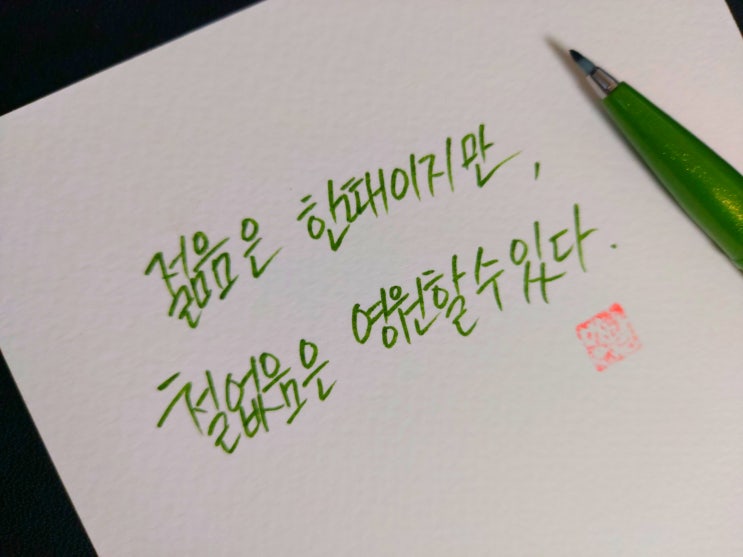  [초보 캘리그라피] 데이브 배리 명언 1