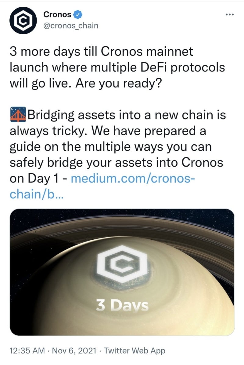 크립토닷컴체인(CRO) 크로노스 메인넷 출시 : 네이버 블로그