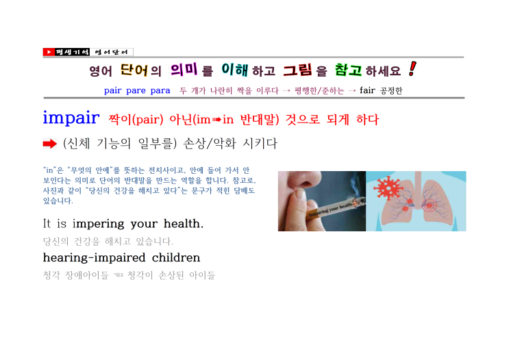  평생기억 영어단어 어원풀이 -pair