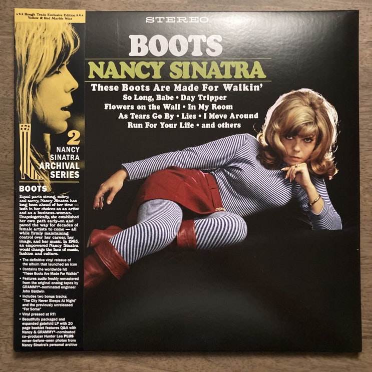  [LP, 엘피] Nancy Sinatra(낸시 시나트라) - Boots (Roughtrade 한정 레드&옐로 바이닐, 300장 한정반)