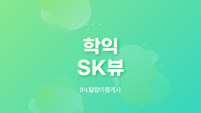박수나온 학익 sk뷰(feat. 분양가)