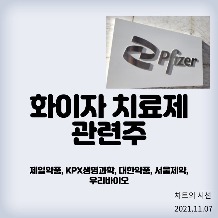  화이자 치료제 관련주 + 차트 분석