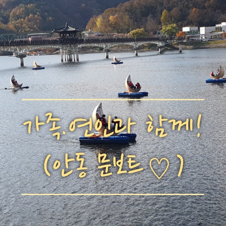  [안동 개목나루 문보트]가족,연인과 함께 가볼만한 안동 필수 데이트코스~!(안동 월영교 문보트,안동여행코스,안동 월령교,안동 달배)