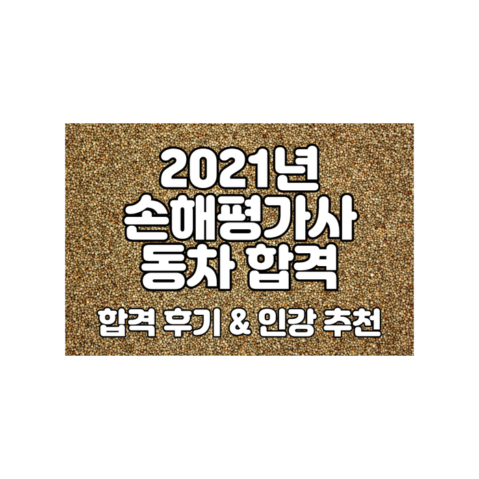 2021년 손해평가사 합격 후기, 인강 추천