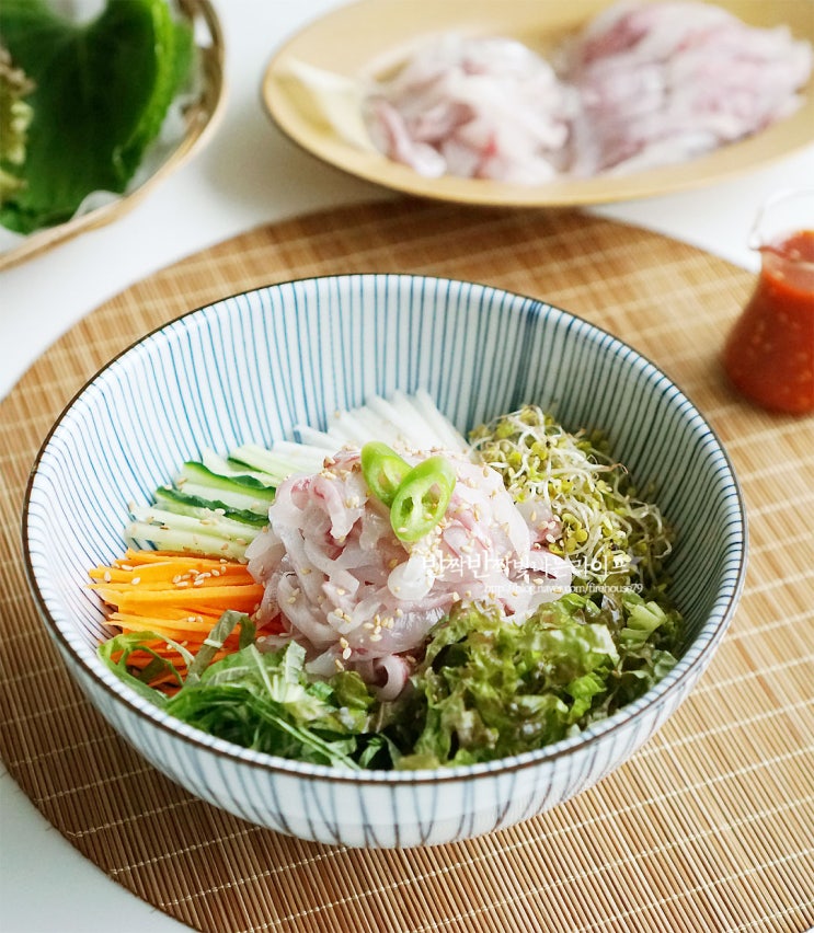 회덮밥 만들기 제철 밀치 회 회비빔밥 레시피