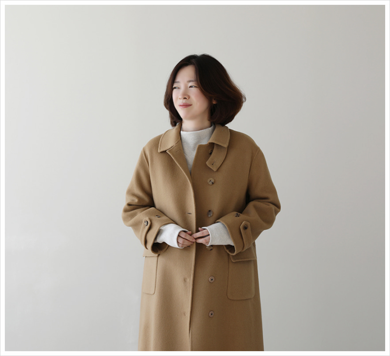 더 애수 쇼핑몰 램스 울 핸드메이드 코트