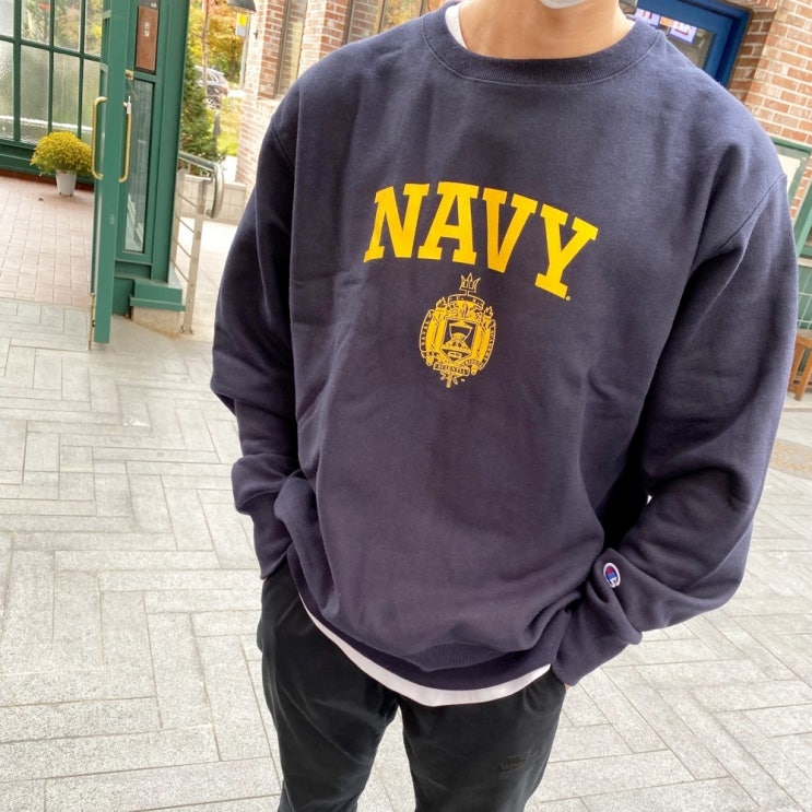  미군 미해군 US NAVY 챔피온 리버스위브 맨투맨 스웻셔츠 사이즈 리뷰