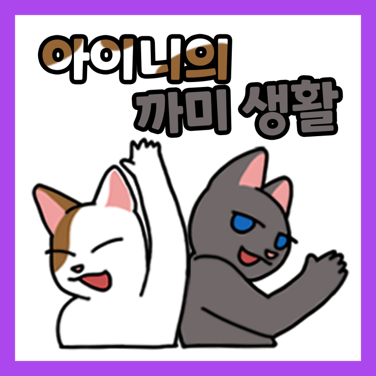  [블로그 이벤트 마감] 아인잉글리쉬 네이버 스티커 출시 이벤트! '아이니의 까미 생활'