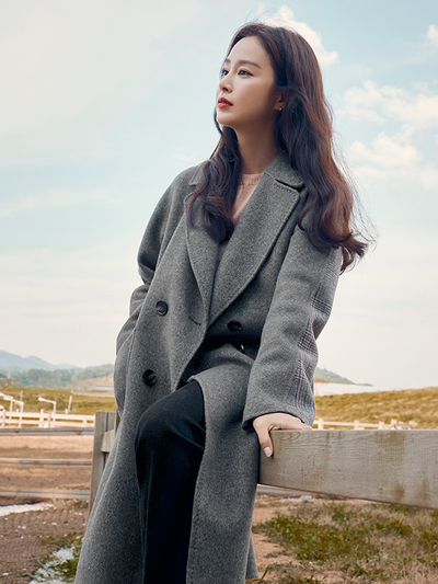  언발란스 타탄체크 배색 코트- 올리비아로렌 X 김태희 vs 샤트렌 X 이민정