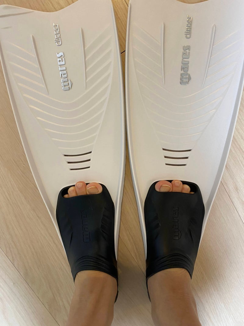 [실내수영 오리발 구매후기] 초보자는 마레스!?사이즈는 작게!?(뉴클리퍼 33/34)