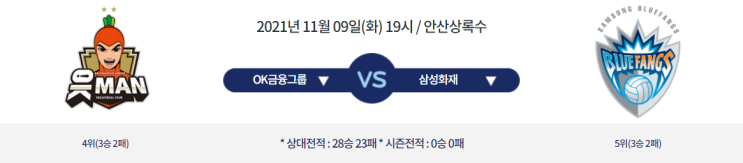  [V리그] 211109_OK금융그룹vs삼성화재 프리뷰