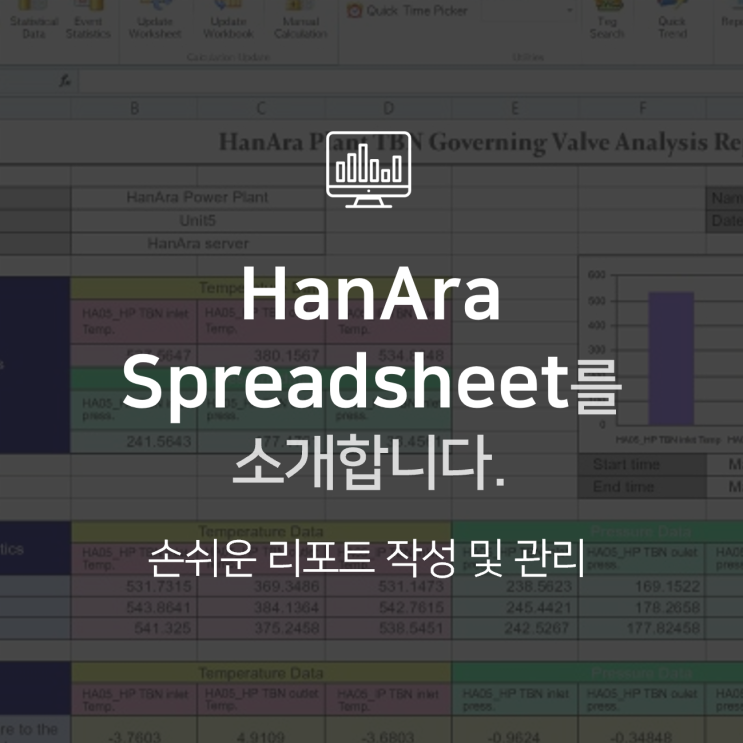 스마트한 플랜트 데이터 분석과 리포팅 | HanAra Spreadsheet