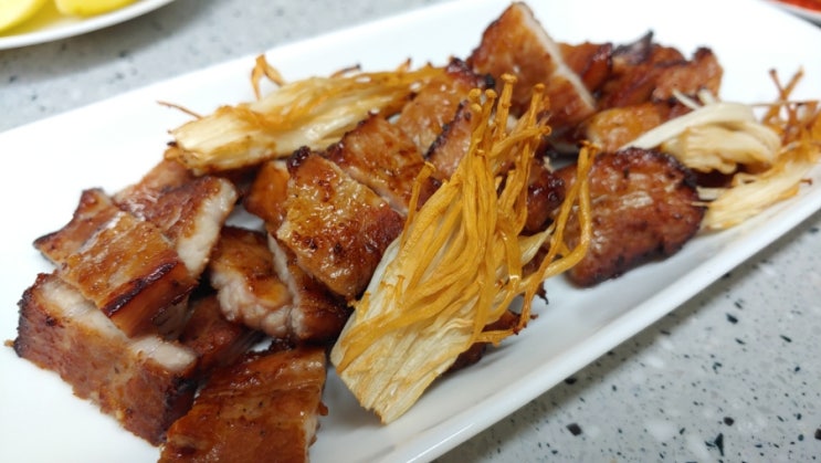  아빠표 요리, 아빠표 집밥 : 아빠표 삼겹살 요리, 아이 입맛에 맛는 깔끔한 갈비맛 삼겹살 오븐구이+마늘구이로 저녁한끼~